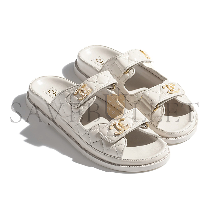 Ch*el mules shiny lambskin g45507